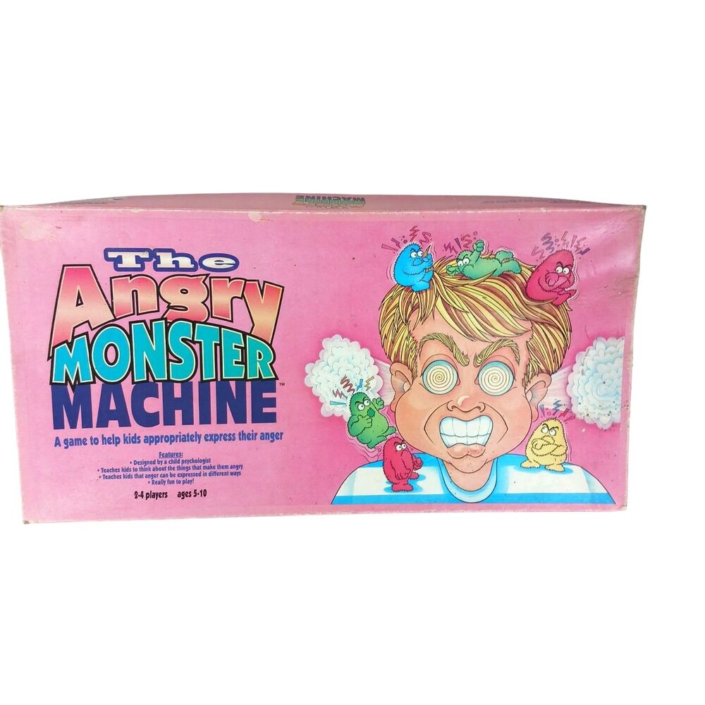 The Angry Monster Machine Board Game Teach kids to express anger Vintage